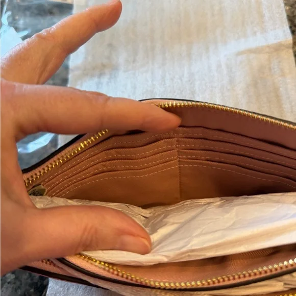 Coach Powder Pink Signature Wristlet - Picture 7 of 16